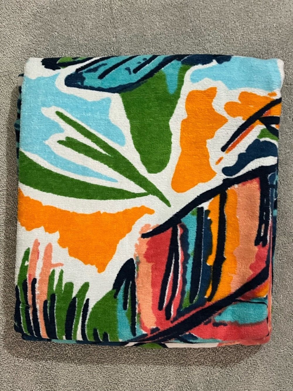 Sun & Sky Colorful Tropical Leaves Beach Towel - Picture 4 of 4